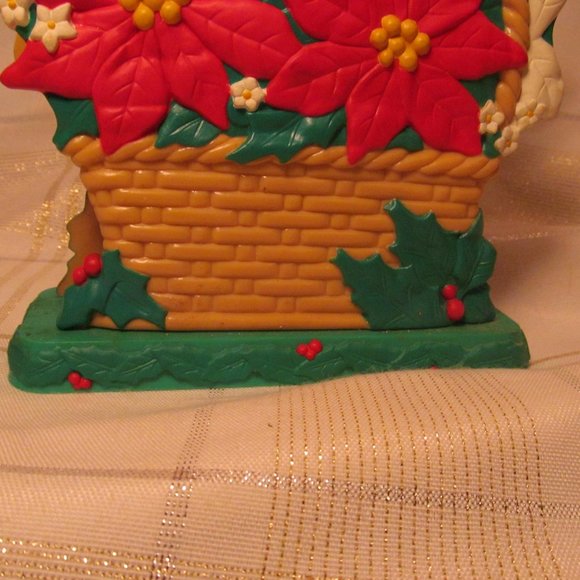 RETRO BAKELITE  napkin holder  Christmas card holder poiensietts RED GREEN. - Picture 6 of 16
